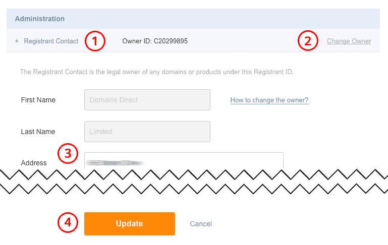 Change nameholder step 3